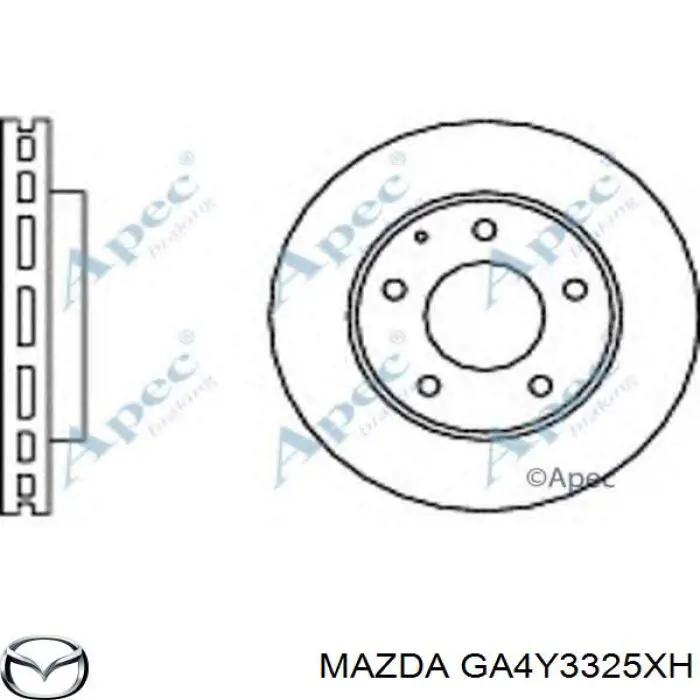 GA4Y3325XH Mazda диск гальмівний передній