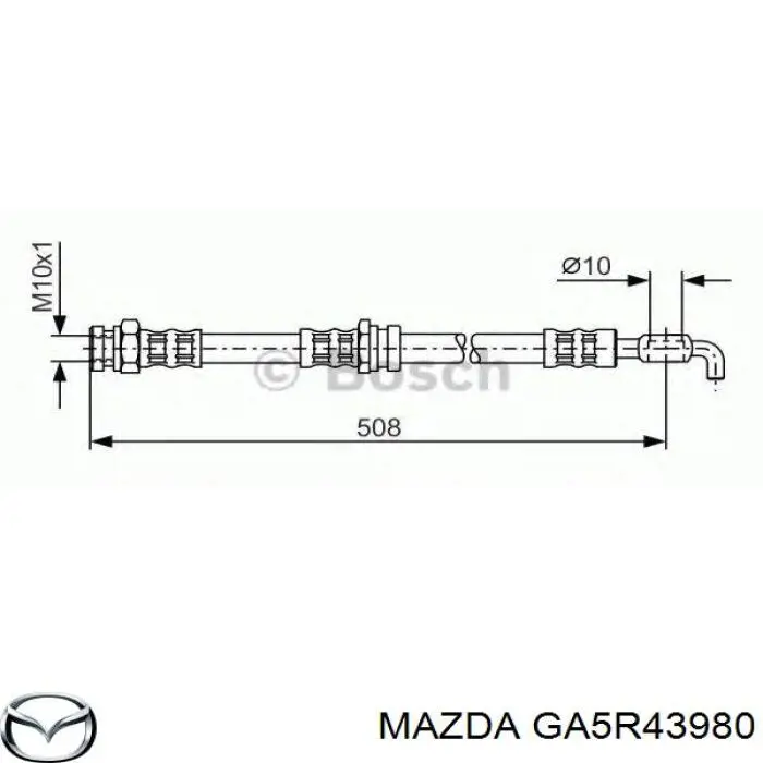 GA5R43980 Mazda шланг гальмівний передній