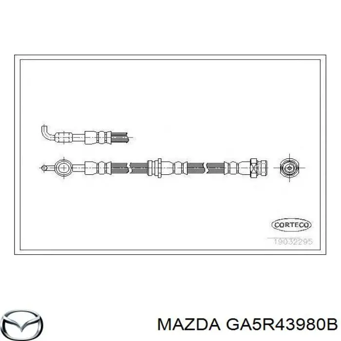 Шланг гальмівний передній Mazda GA5R43980B ціна, від 6.07 USD
