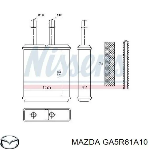 Радіатор пічки (обігрівача) Mazda GA5R61A10 ціна, від 22.94 USD
