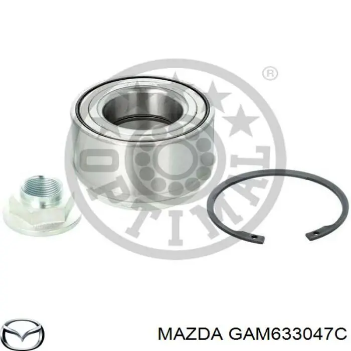 Комплект підшипник маточини передньої Mazda GAM633047C ціна, від 43.44 USD