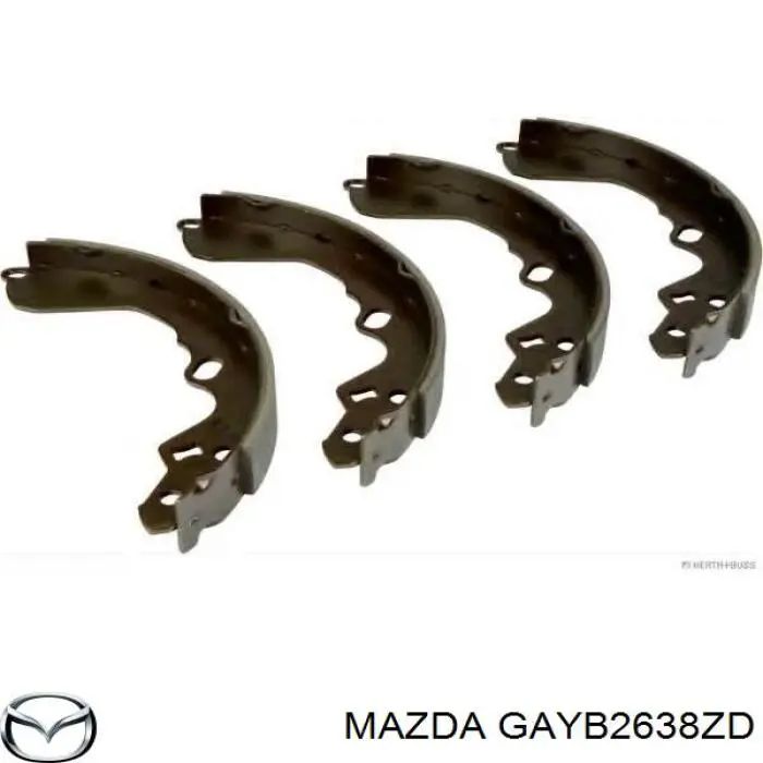 Колодки гальмові задні, барабанні Mazda GAYB2638ZD ціна, від 13.50 USD