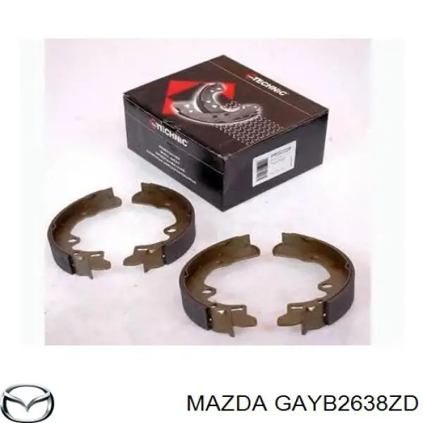 GAYB2638ZD Mazda Колодки гальмівні задні, барабанні