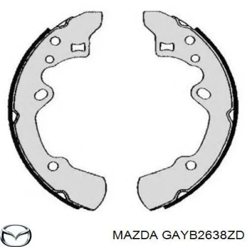 Колодки гальмові задні, барабанні GAYB2638ZD Mazda