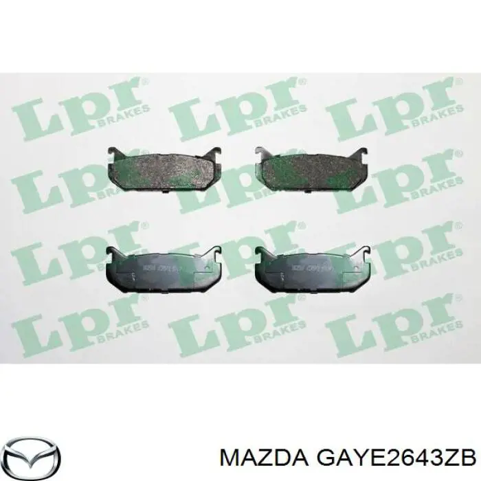 Задні гальмівні колодки Mazda GAYE2643ZB ціна, від 12.18 USD