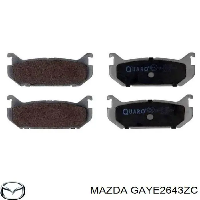 Колодки гальмові задні, дискові GAYE2643ZC Mazda