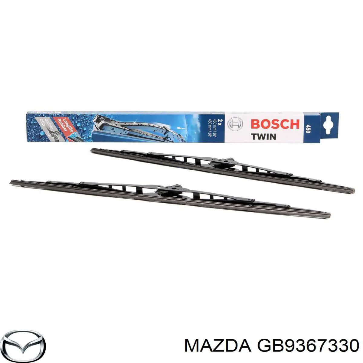 Щітка склоочисника лобового скла, пасажирська Mazda GB9367330 ціна, від 7.08 USD