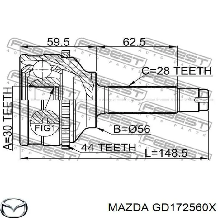 Купити GD172560X Mazda 