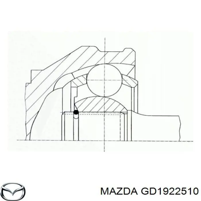 ШРУС зовнішній передній GD1922510 Mazda