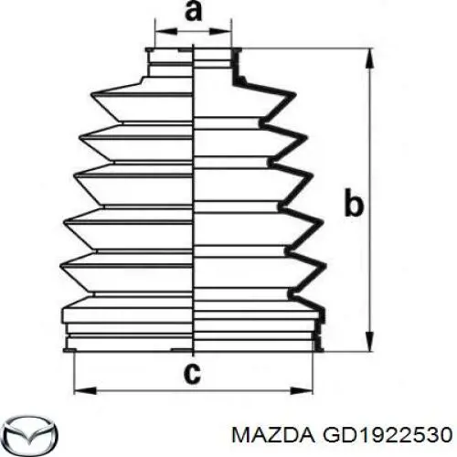 Купити GD1922530 Mazda Пильник шарніра приводу
