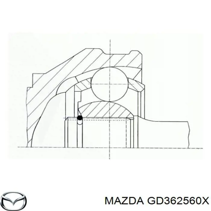 Привід передній лівий Mazda GD362560X ціна, від 53.21 USD