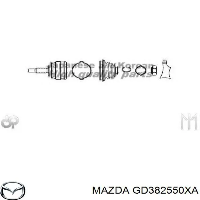 Піввісь задня, права MA054A44 HDK