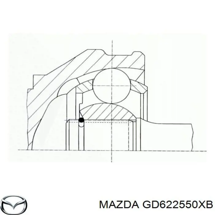 GD622550XB Mazda шрус зовнішній передній