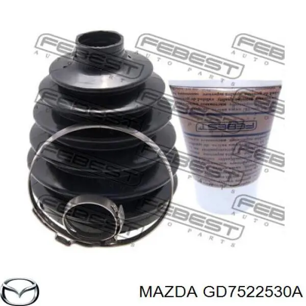 Пильник шарніра кутових швидкостей зовнішній передній Mazda GD7522530A ціна, від 10.74 USD
