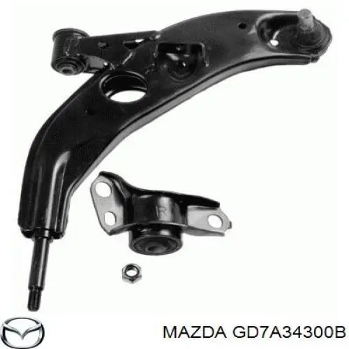 Важіль передньої підвіски нижній, правий Mazda GD7A34300B ціна, від 57.66 USD
