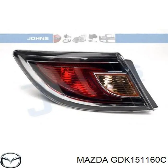 Стоп задній Mazda GDK151160C ціна, від 125.81 USD