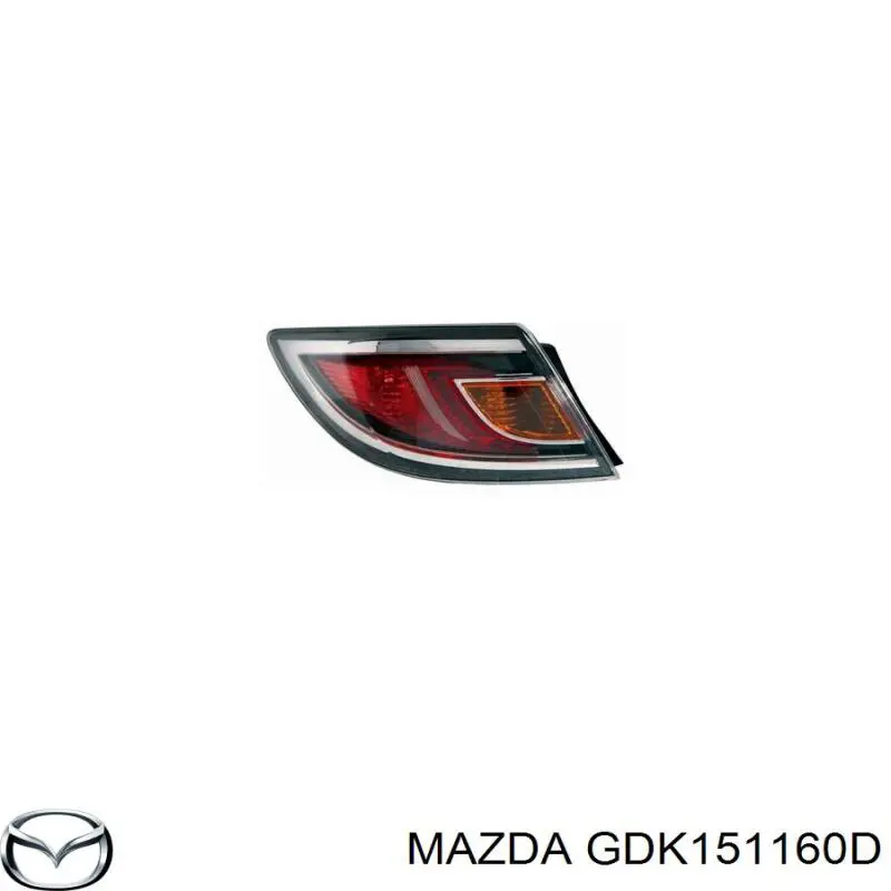 Задня ліва зовнішня фара Mazda GDK151160D ціна, від 125.81 USD