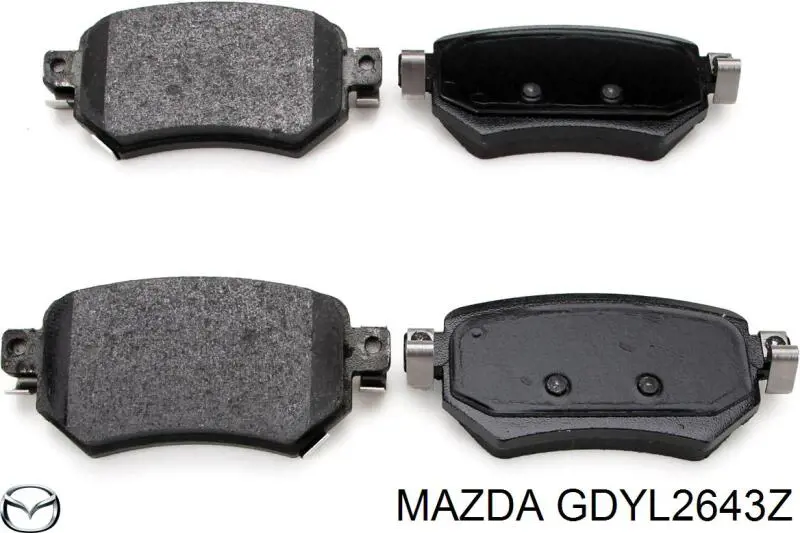 GDYL2643Z Mazda Колодки гальмівні задні, дискові