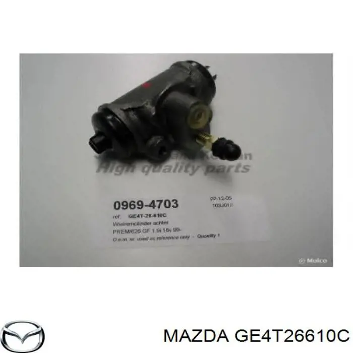 Купити GE4T26610C Mazda Циліндр гальмівний колісний/робітник, задній