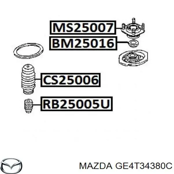 GE4T34380C Mazda опора амортизатора переднього