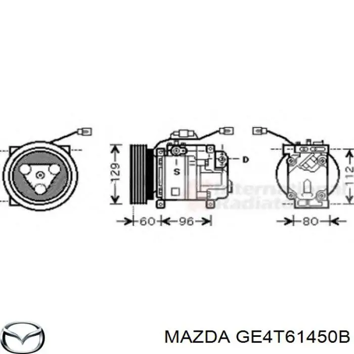 Насос кондиціонера Mazda GE4T61450A