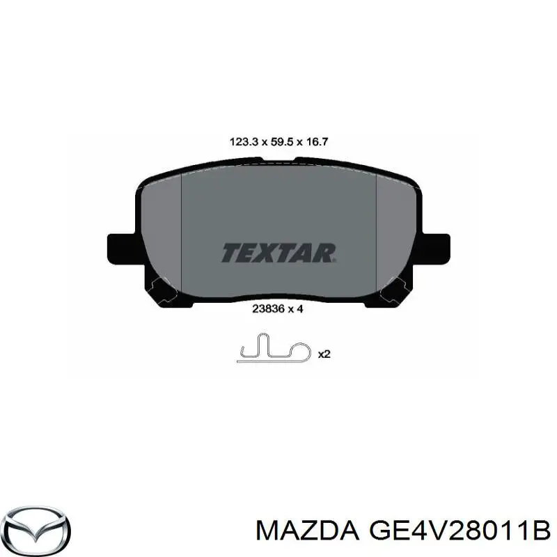 GE4V28011B Mazda Пружина підвіски задня