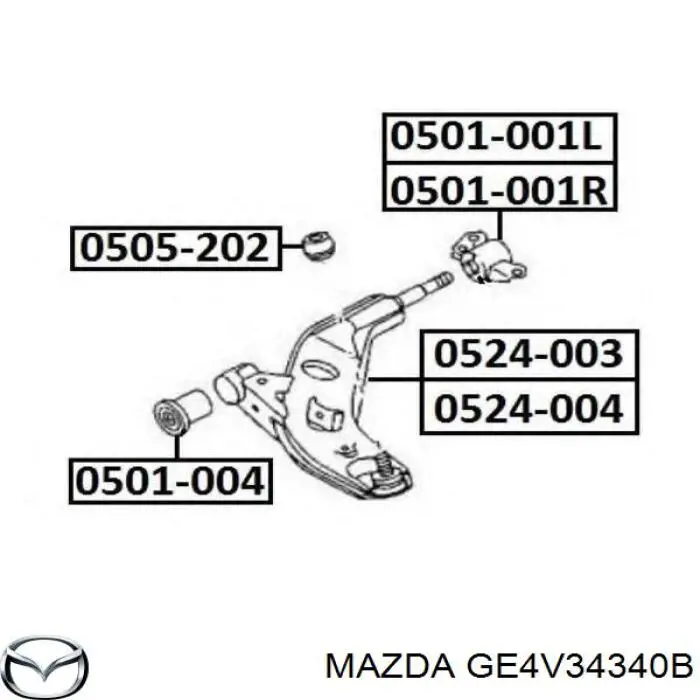  Mazda GE4V34340B ціна, від 186.96 USD