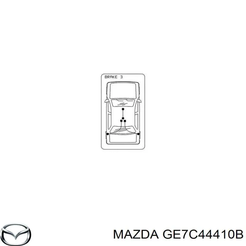 GE7C44410B Mazda Трос ручного гальма задній, правий