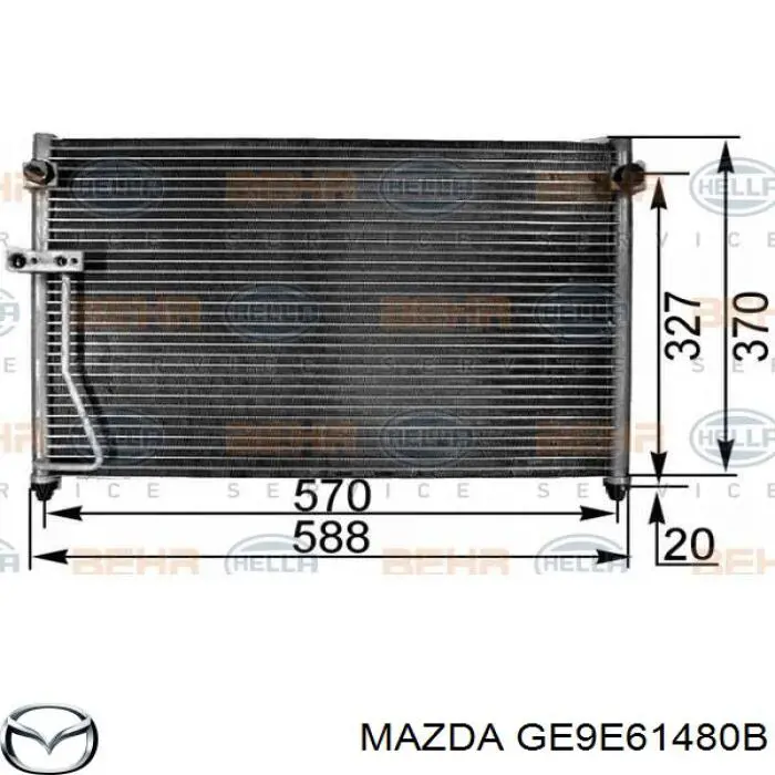 Конденсатор кондиціонера Mazda GE9E61480B ціна, від 43.56 USD