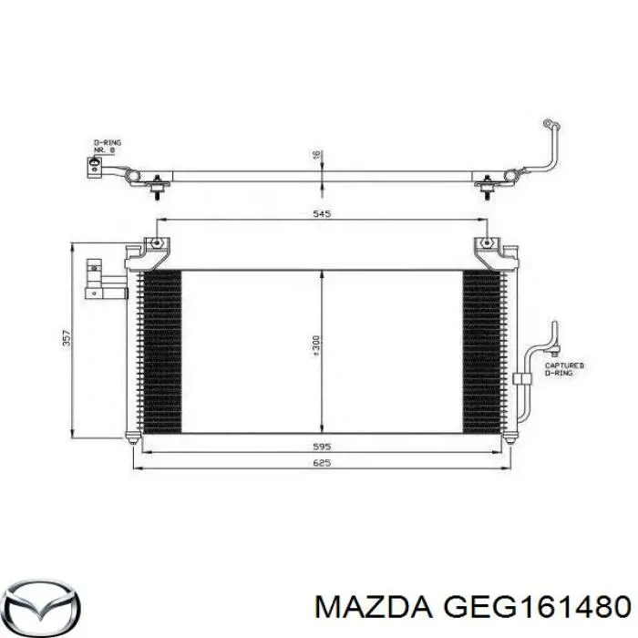 Купити GEG161480 Mazda Радіатор системи охолодження кондиціонера