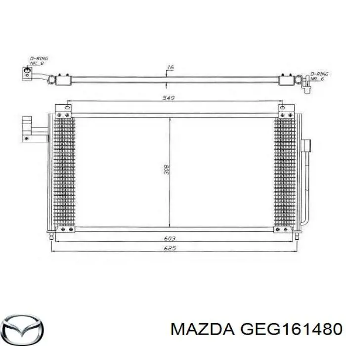 GEG161480 Mazda Конденсатор