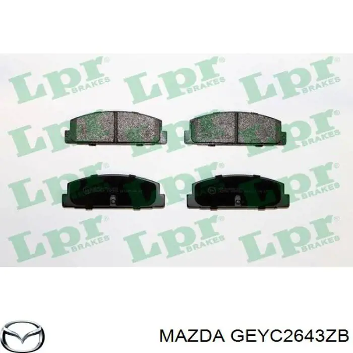 GEYC2643ZB Mazda колодки гальмові задні, дискові