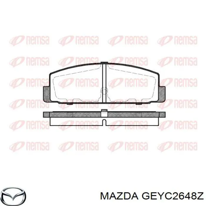 Колодки гальмові задні, дискові GEYC2648Z Mazda