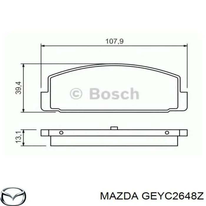 Купити GEYC2648Z Mazda Задні колодки