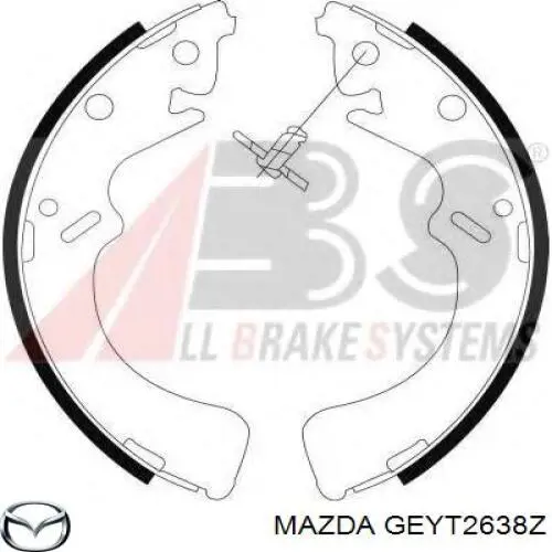 Колодки гальмові задні, барабанні GEYT2638Z Mazda