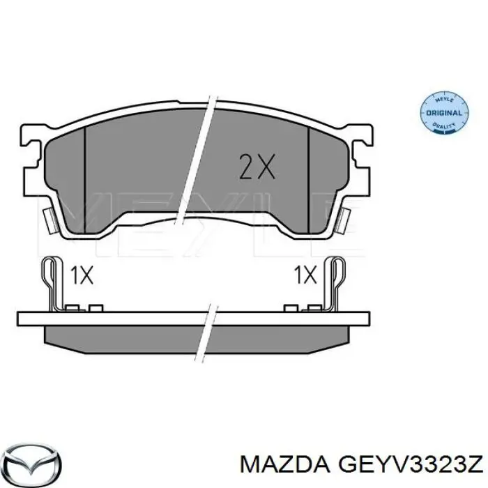 Колодки гальмівні передні, дискові GEYV3323Z Mazda