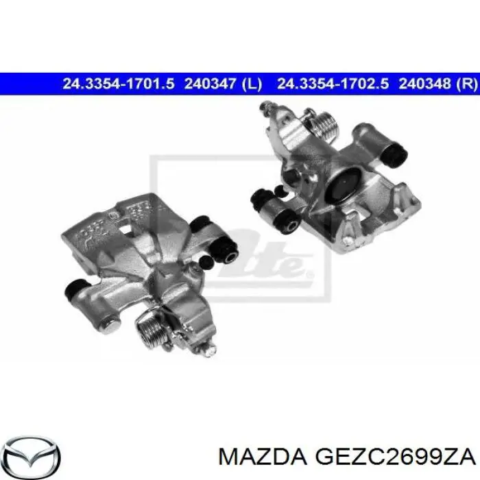 GEZC2699ZA Mazda супорт гальмівний задній лівий