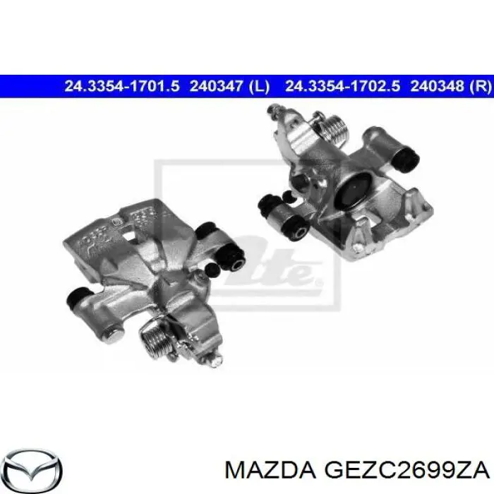 GEZC2699ZA Mazda Супорт гальмівний задній лівий