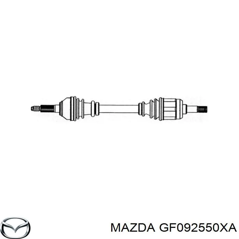 Піввісь передня, права Mazda GF092550XA ціна, від 38.35 USD