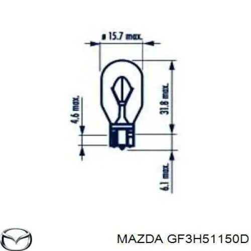 Ліхтар задній правий, зовнішній Mazda 626 5 (GW) (Мазда 626)