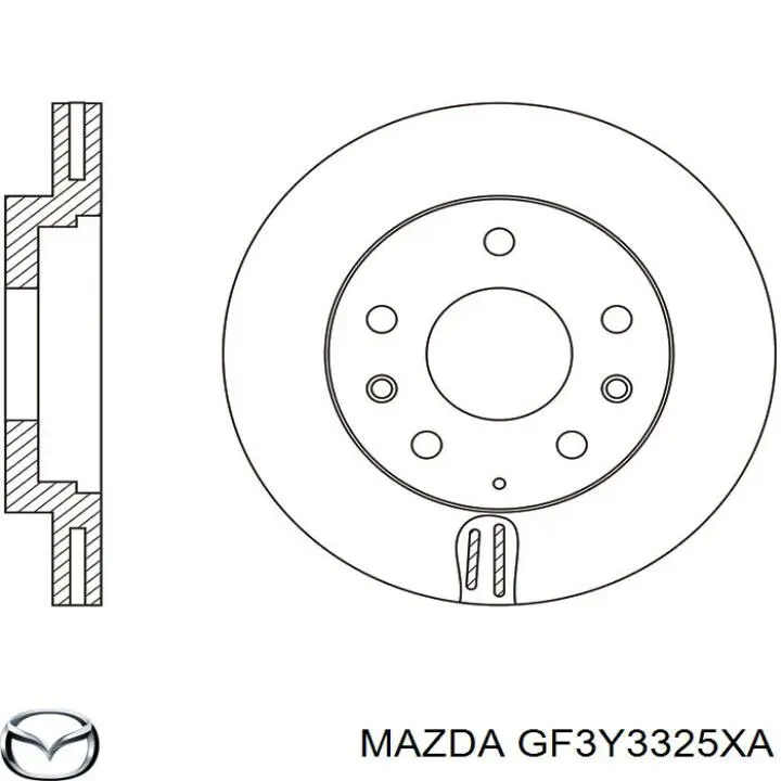 Гальмівні диски передні GF3Y3325XA Mazda