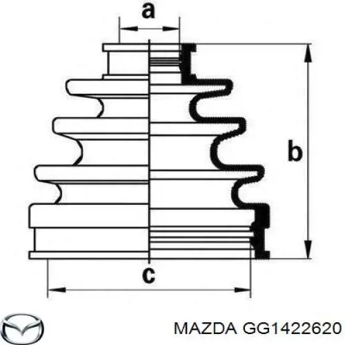 ШРКШ внутрішній, передній, лівий GG1422620 Mazda