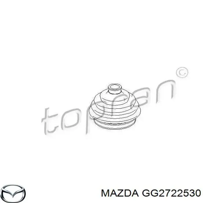 Пильник шарніра кутових швидкостей зовнішній передній Mazda GG2722530 ціна, від 16.32 USD