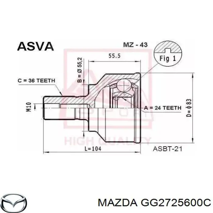  GG2725600C Mazda