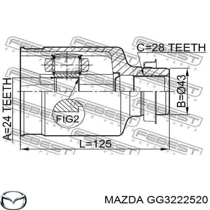 ШРКШ внутрішній, передній, правий GSP 634086 ціна, від 37.58 USD