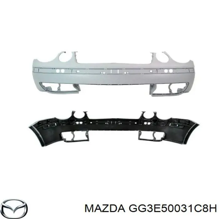 Передній бампер GG3E50031CAA Mazda