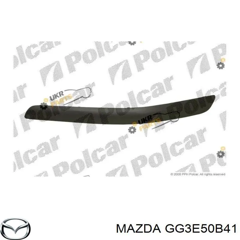 Накладка бампера переднього, права GG3E50B41 Mazda