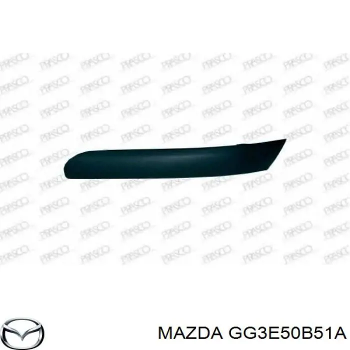 Накладка бампера переднього, ліва Mazda 626 5 (GW) (Мазда 626)