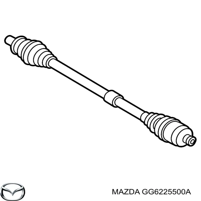 GG6225500A Mazda піввісь (привід передня, права)