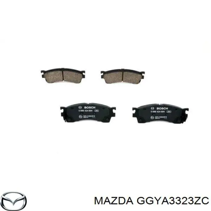 Гальмівні колодки Mazda GGYA3323ZC ціна, від 18.98 USD